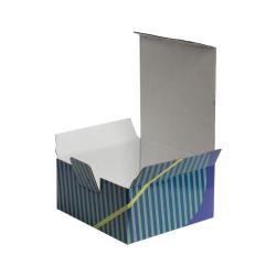 13,5x13,5x6,5 cm Desenli Kutu Turuncu Sarı Yeşil