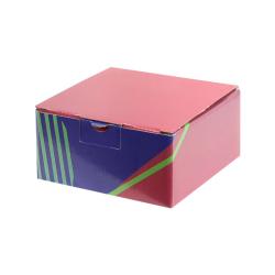 13,5x13,5x6,5 cm Desenli Kutu Bordo Lacivert Yeşil