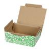 15,5x11x7,5 cm Kutu Yeşil Alış Veriş Desenli