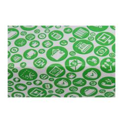 15,5x11x7,5 cm Kutu Yeşil Alış Veriş Desenli