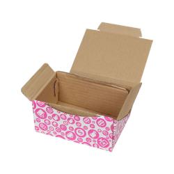 15,5x11x7,5 cm Kutu Pembe Alış Veriş Desenli