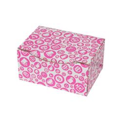 15,5x11x7,5 cm Kutu Pembe Alış Veriş Desenli