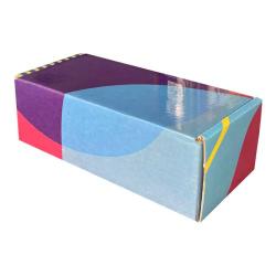 18x7,5x6 cm Kutu Mavi Lacivert Pembe Ofset Baskı