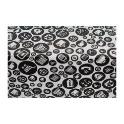 22,5x12x8 cm Kutu Siyah Desenli