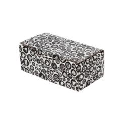 22,5x12x8 cm Kutu Siyah Desenli