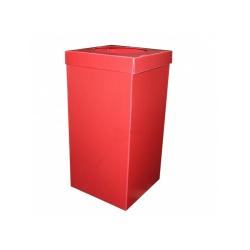 Geri Dönüşüm Atık Kutusu Kırmızı 35x35x70 cm