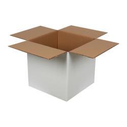 35x35x35 cm Çift Oluklu Beyaz Koli