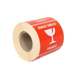 Dikkat Kırılır Etiketi 7x8 cm 500 adet