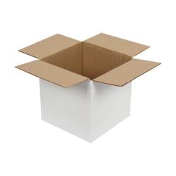 15x13x12 cm Tek Oluklu Beyaz Koli