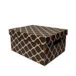 35x27x18cm Siyah Kutu - Kilitli Kutu Kraft