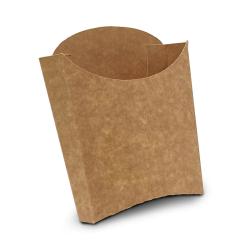 Orta Boy Kızarmış Patates Kutusu 76x31x130 mm Kraft Karton Baskısız 1000 Adet